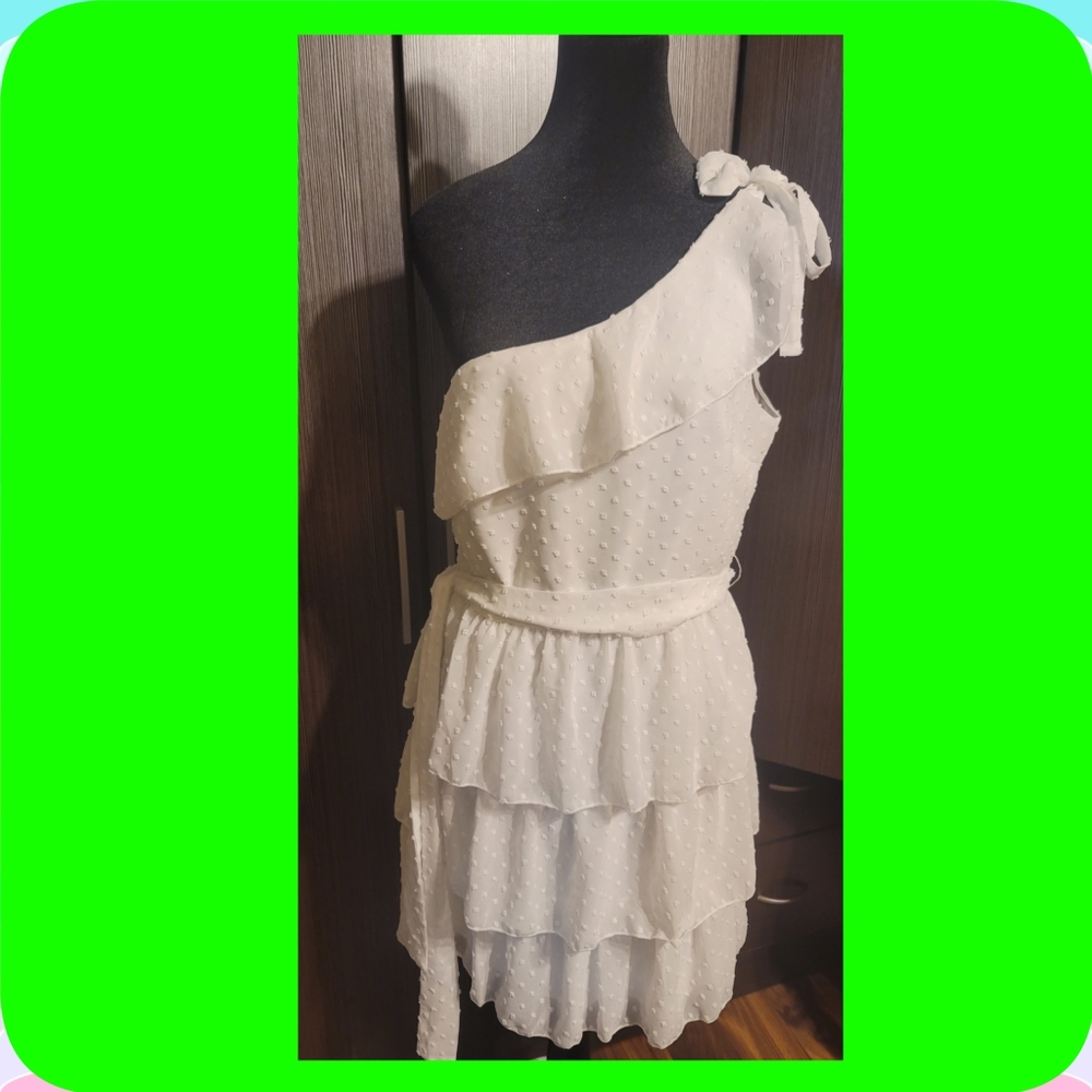 Sexy 1 shoulder ruffle dress - Picture 7 of 7